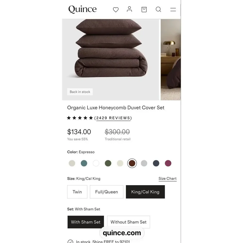 Quince organic luxe